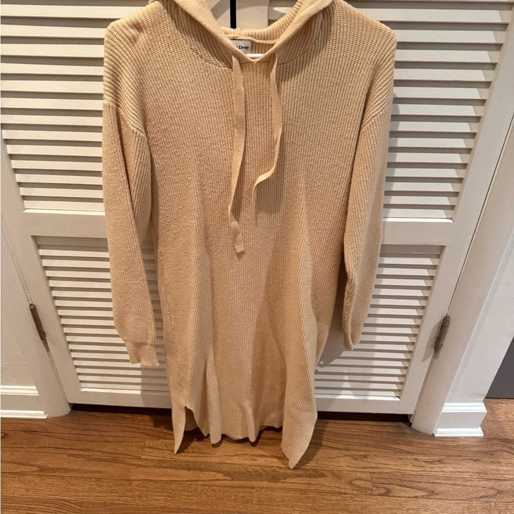 Beige Knit Midi Dress